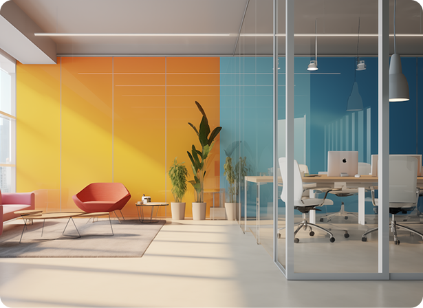 Bright office space